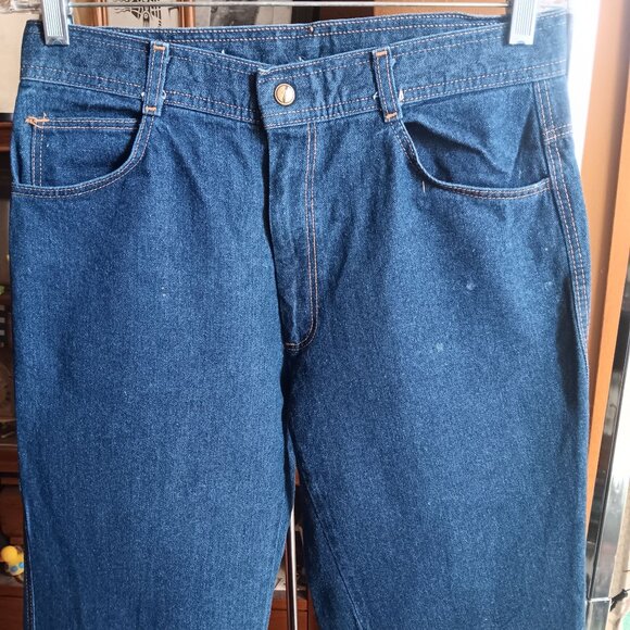 Vintage Mens Disco Jeans 30x31 80's Mens ZACARI embroidered DISCO POCKET DENIM - Picture 5 of 7